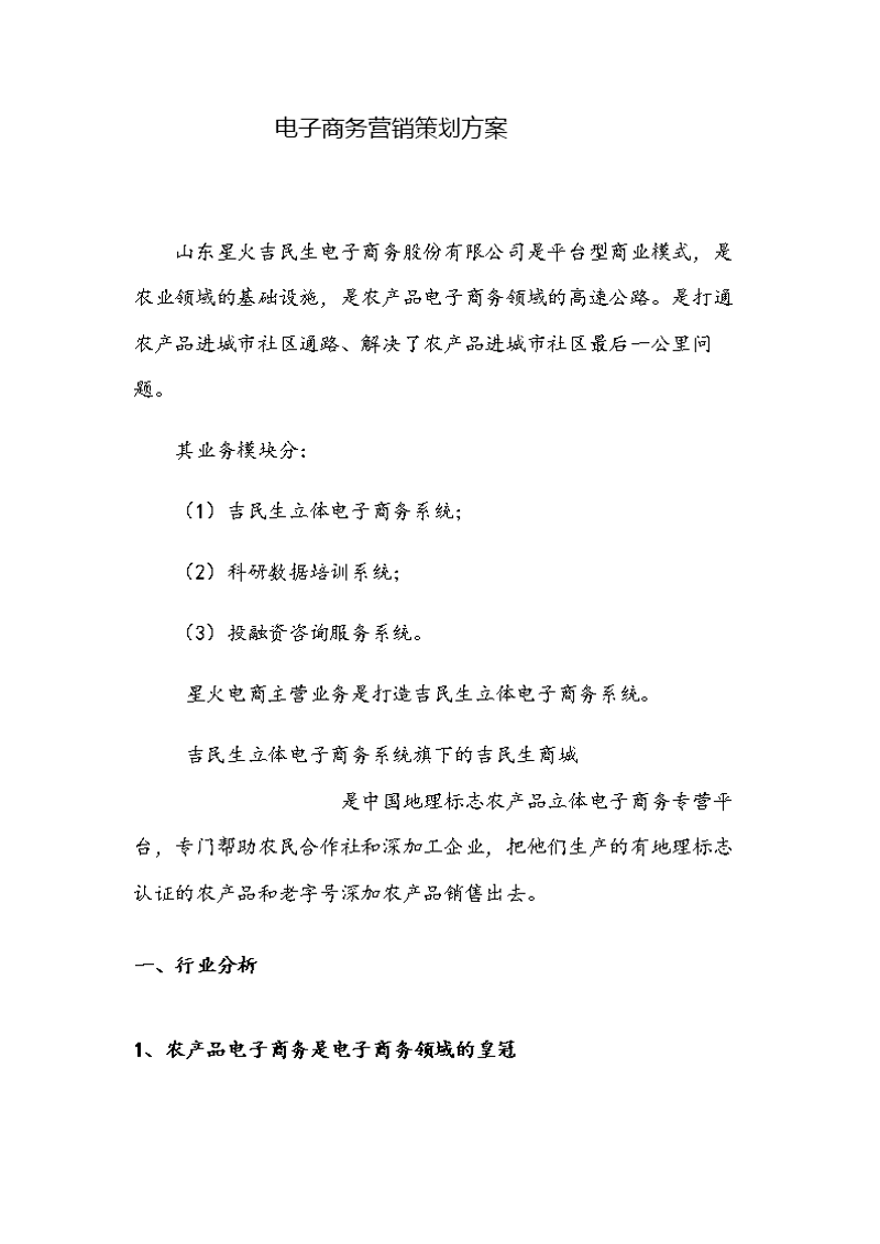 电商策划